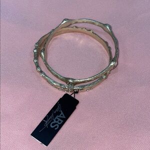 ABS Allen Schwartz Textured Gold Bracelets